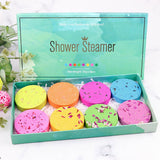 Shower Steamer Aromatherapy Shower Sheet Round Biscuit Flower Shower Sheet Set Essential Oil Bath Salt Bubble Bomb - Nioor