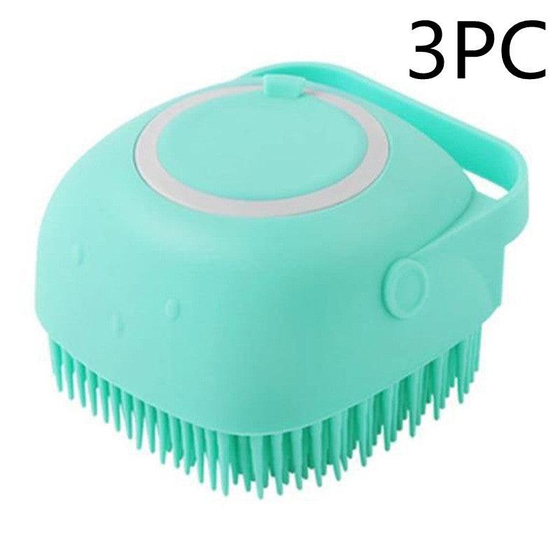 Silicone Dog Bath Massage Gloves Brush Pet Cat Bathroom Cleaning Tool Comb Brush For Dog Can Pour Shampoo Dog Grooming Supplies - Nioor