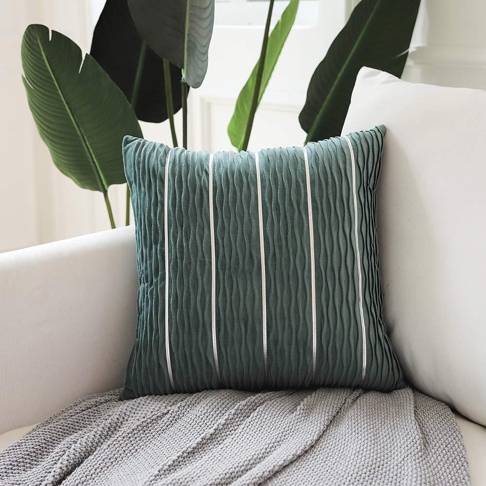 Simple Luxury Striped Velvet Pillow Cover Pillow Cushion Cover Pillow Case Covers for Sofa Flannel Velvet Sofa Cushion Cover - Nioor