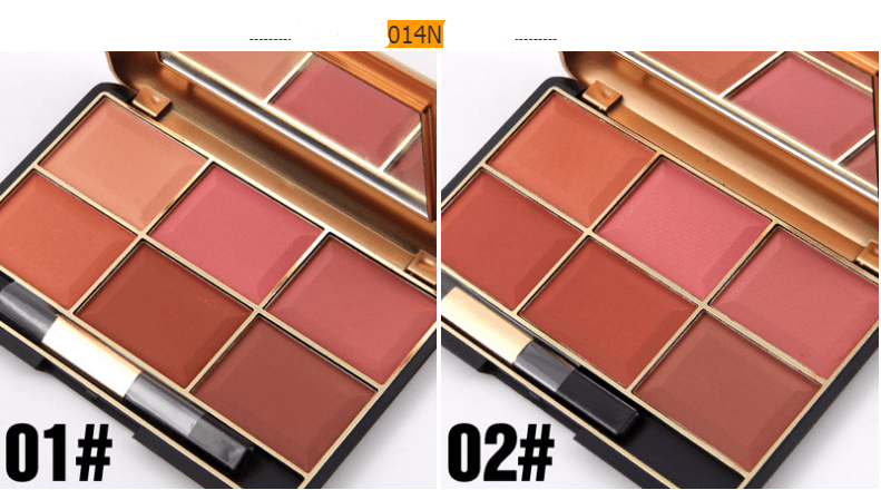 Six-color blush makeup rouge - Nioor