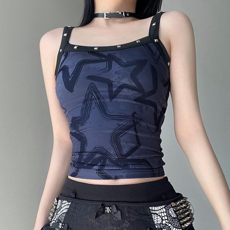 Slim Fit Versatile Slimming Printed Bottoming Camisole - Nioor