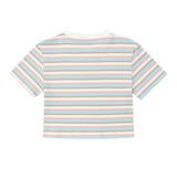 Slimming Special-interest Fashion Brand Striped Short Sleeve Butterfly Design Short T-shirt - Nioor