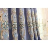 Slub cotton embroidery curtain fabric - Nioor