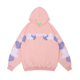 Small Crowd Love Flocking Embroidery Hooded Sweater For Men Loose - Nioor