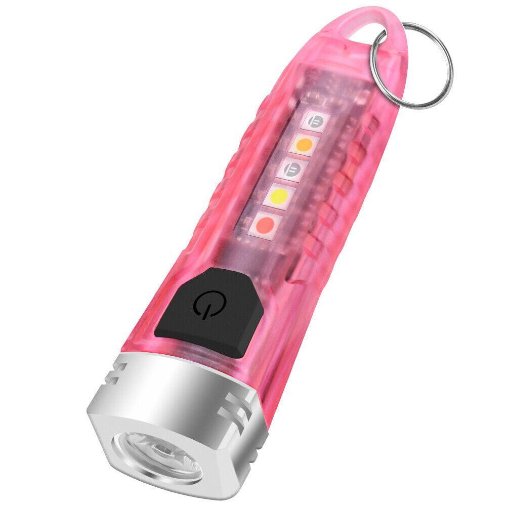 Small Mini Pocket LED Flashlight Torch Keychain Light Rechargeable Lamp BORUiT - Nioor