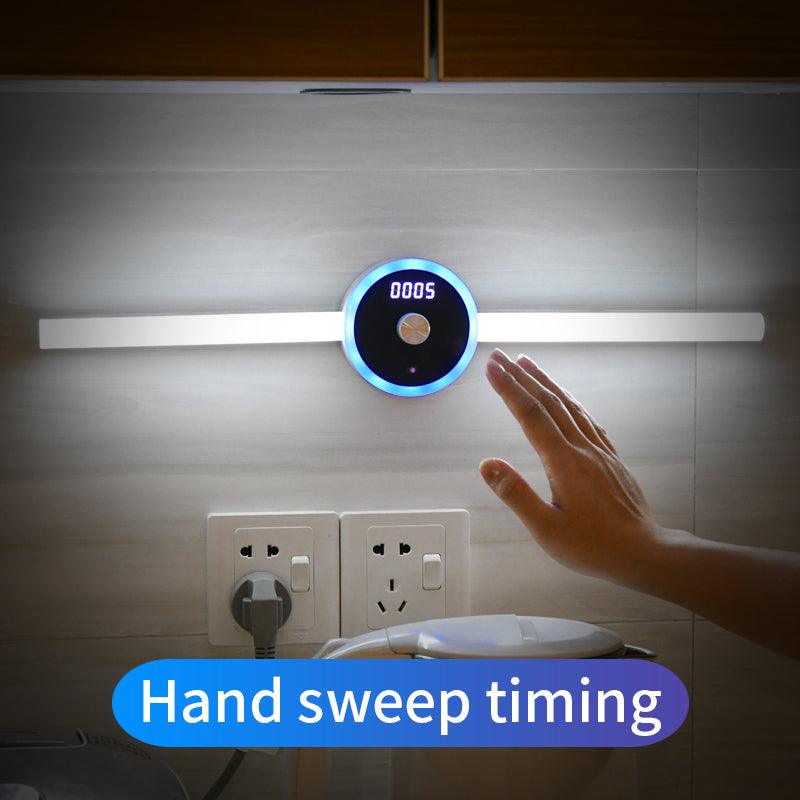 Smart Cabinet Light Clock Timing Sensor Light Removable LED Wardrobe Light Manual Sweep Switch Light - Nioor