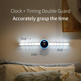 Smart Cabinet Light Clock Timing Sensor Light Removable LED Wardrobe Light Manual Sweep Switch Light - Nioor