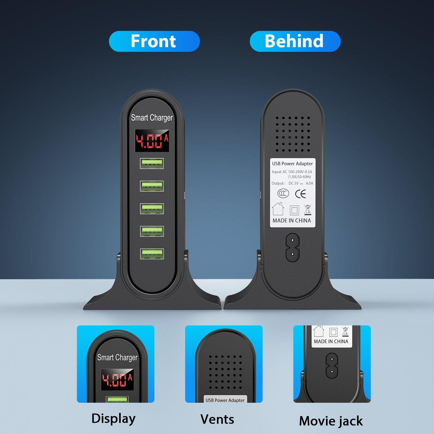 Smart Desktop Led Digital Display Charger - Nioor