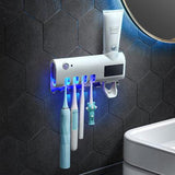 Smart Toothbrush Sterilizer Ultraviolet Sterilization Perforation-Free Wall-mounted Toothbrush Holder - Nioor