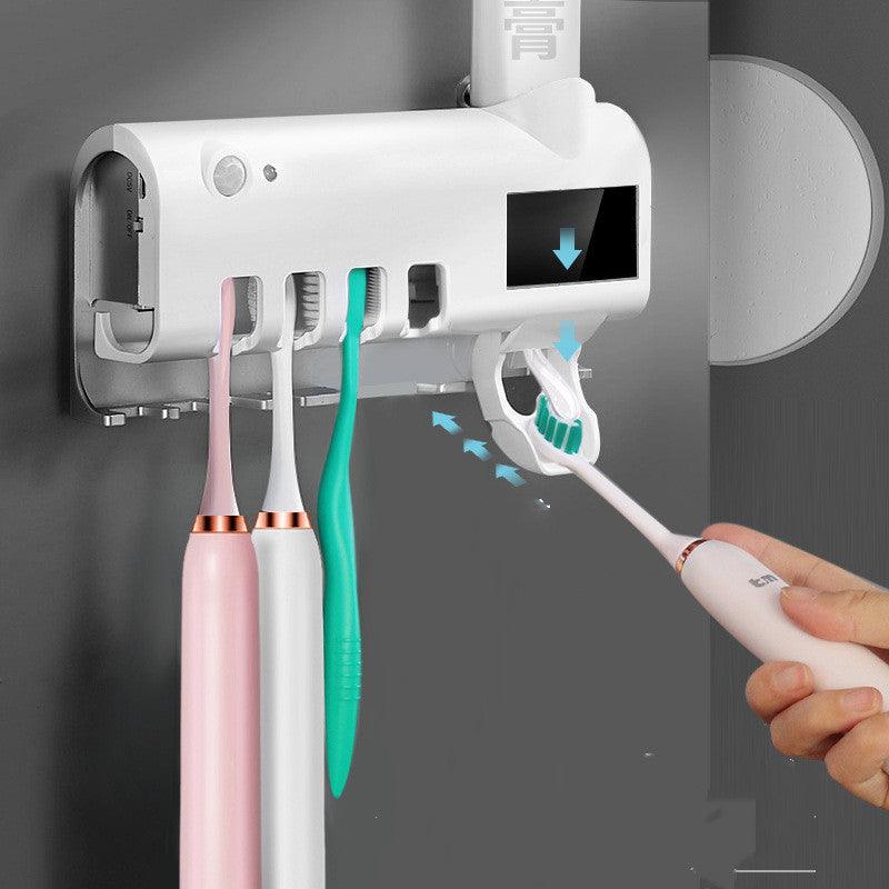 Smart Toothbrush Sterilizer Ultraviolet Sterilization Perforation-Free Wall-mounted Toothbrush Holder - Nioor