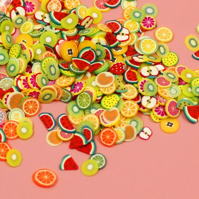 Soft clay fruit slice 1000 pieces mixed Nail jewelry patch DIY - Nioor