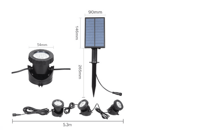 Solar colorful underwater light - Nioor