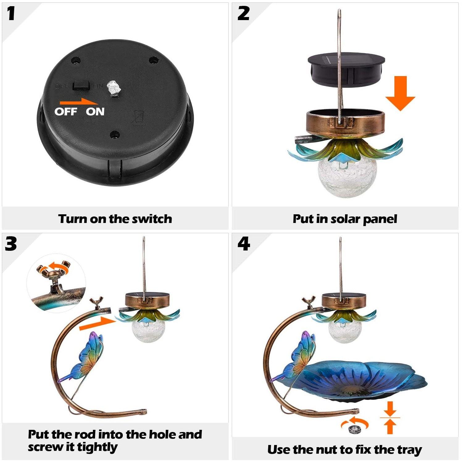 Solar Crack Ball Bird Feeder - Nioor