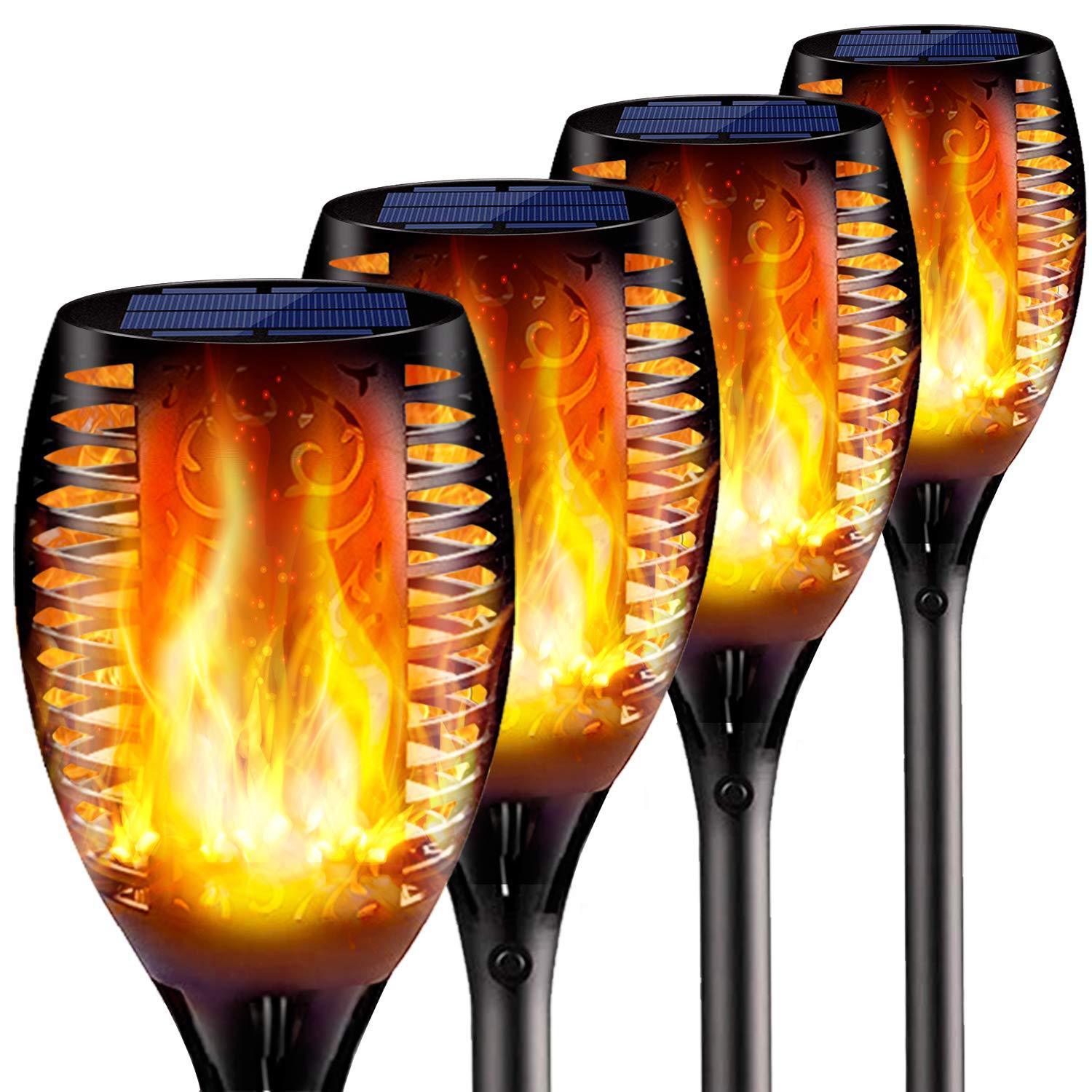 Solar Flame Flickering Garden Led Light Ip65 Outdoor Solar Tiki Torch Light Spotlights Landscape Decoration Led Lamp - Nioor