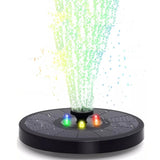 Solar Fountain Pump Fountain Light Round Floating Fountain Pump Color LED Light - Nioor