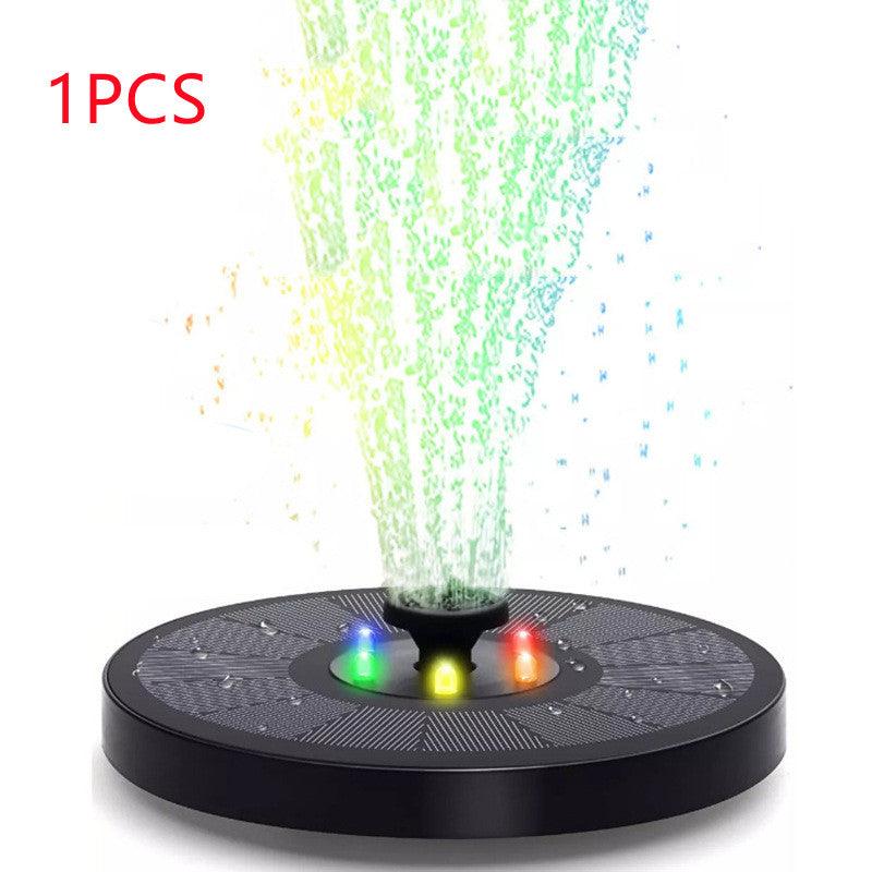 Solar Fountain Pump Fountain Light Round Floating Fountain Pump Color LED Light - Nioor