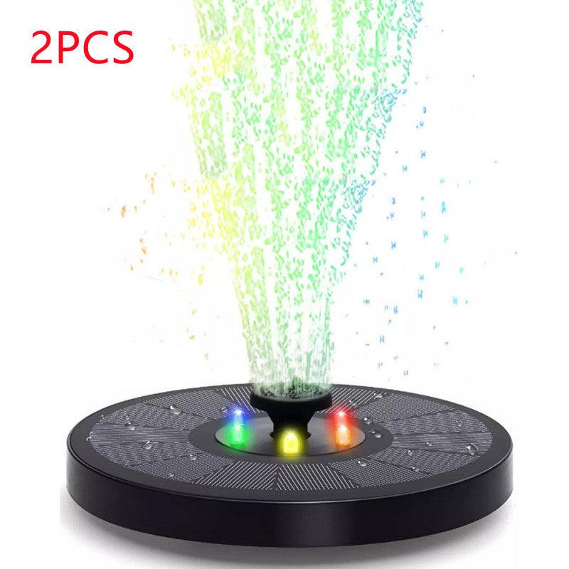 Solar Fountain Pump Fountain Light Round Floating Fountain Pump Color LED Light - Nioor