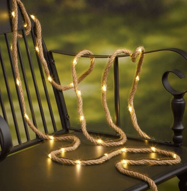 Solar Hemp Rope String Copper Wire LED Light - Nioor