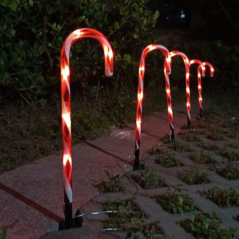 Solar Powered Cane String Lights Christmas Home Decor - Nioor