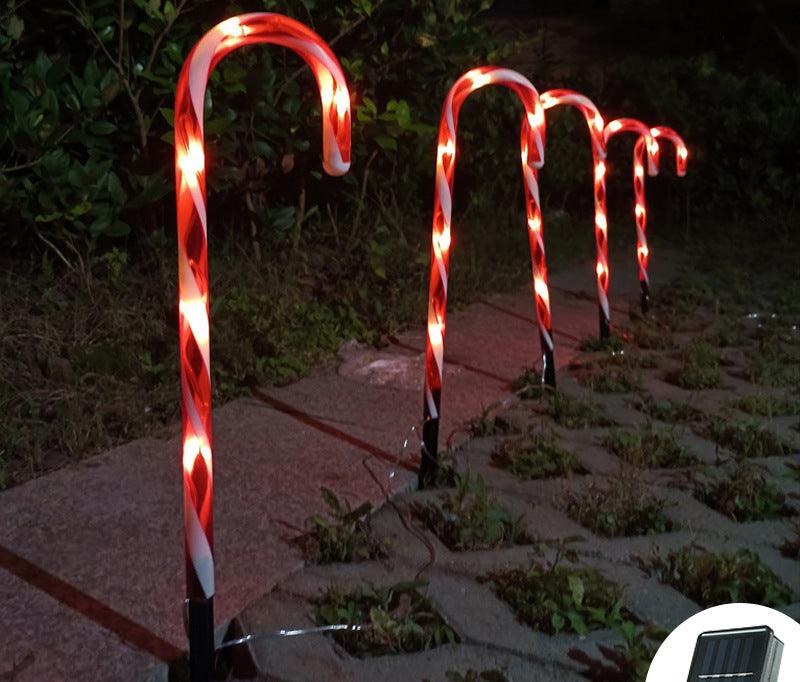 Solar Powered Cane String Lights Christmas Home Decor - Nioor