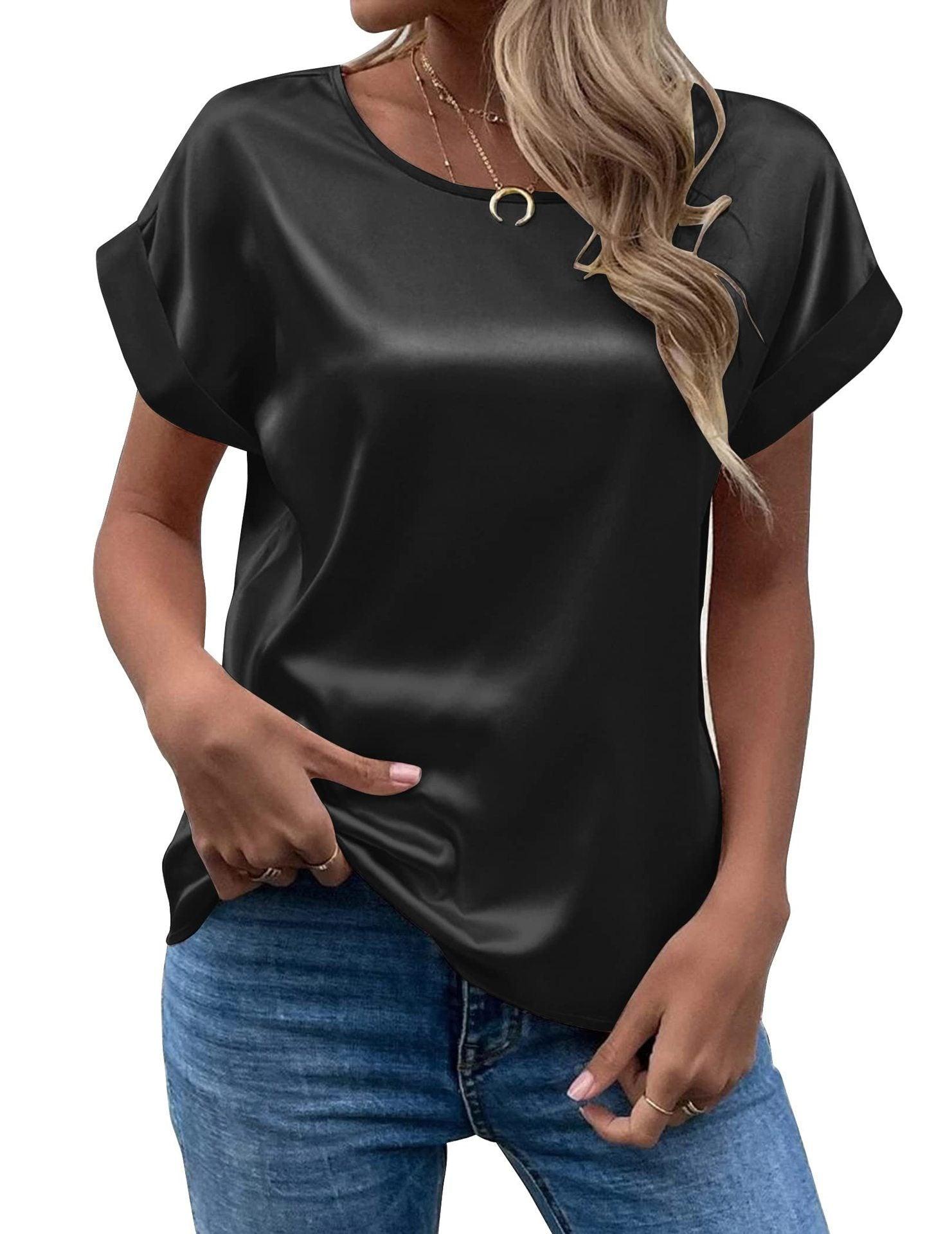 Solid Color Fashion Personalized Women's T-shirt - Nioor