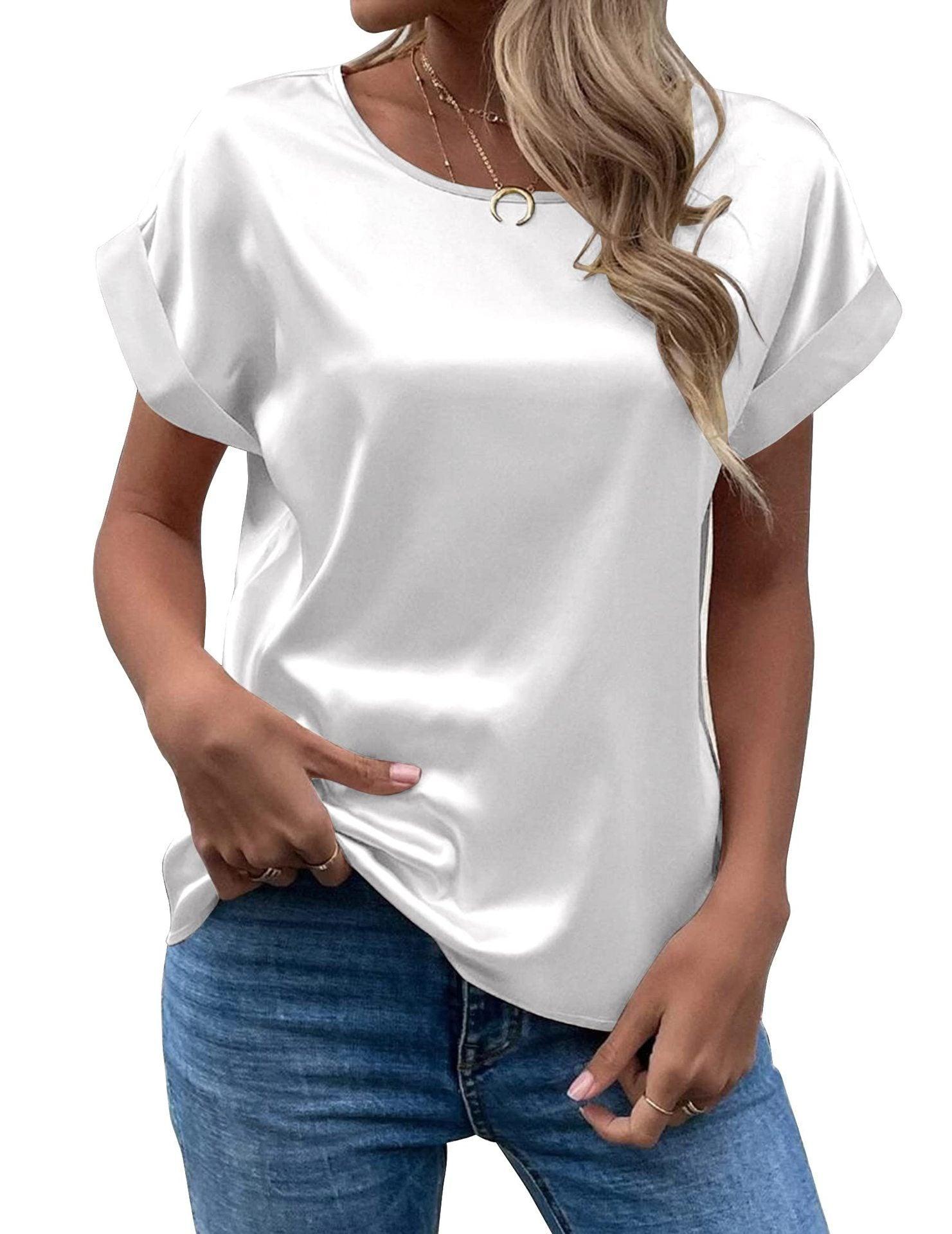 Solid Color Fashion Personalized Women's T-shirt - Nioor