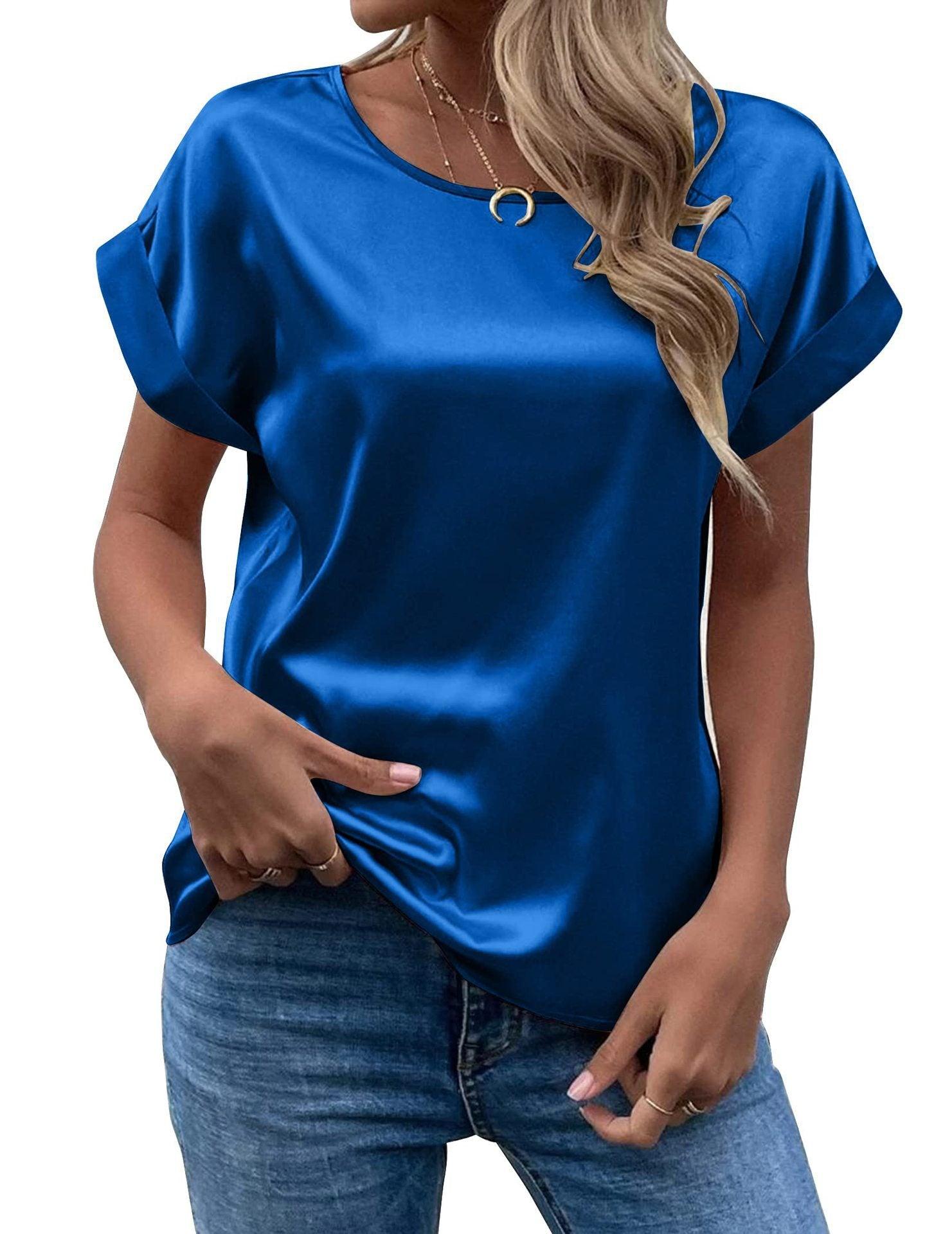 Solid Color Fashion Personalized Women's T-shirt - Nioor