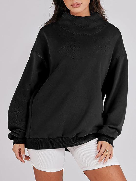 Solid Color Long Sleeve Pullover Top Ladies - Nioor