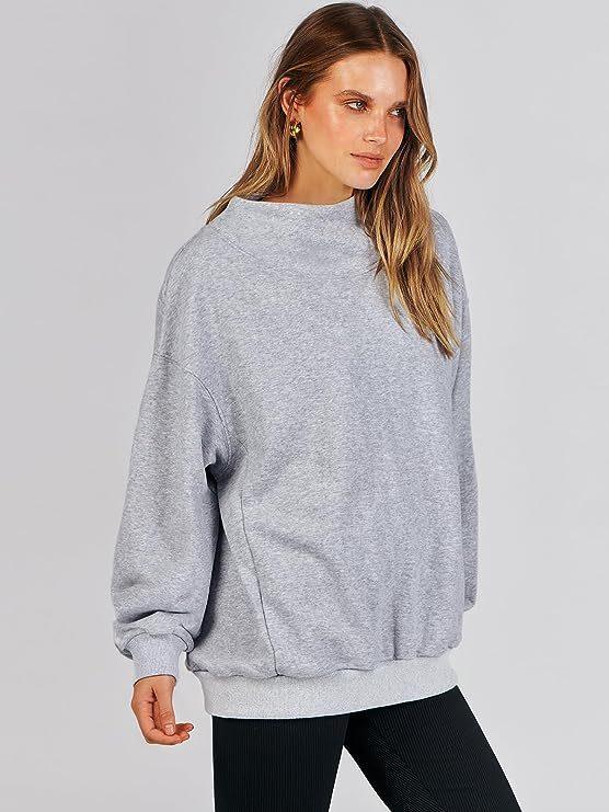 Solid Color Long Sleeve Pullover Top Ladies - Nioor