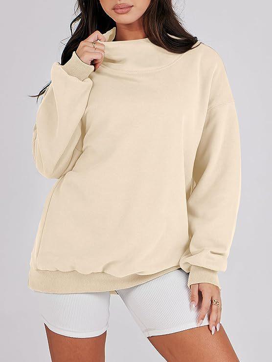 Solid Color Long Sleeve Pullover Top Ladies - Nioor