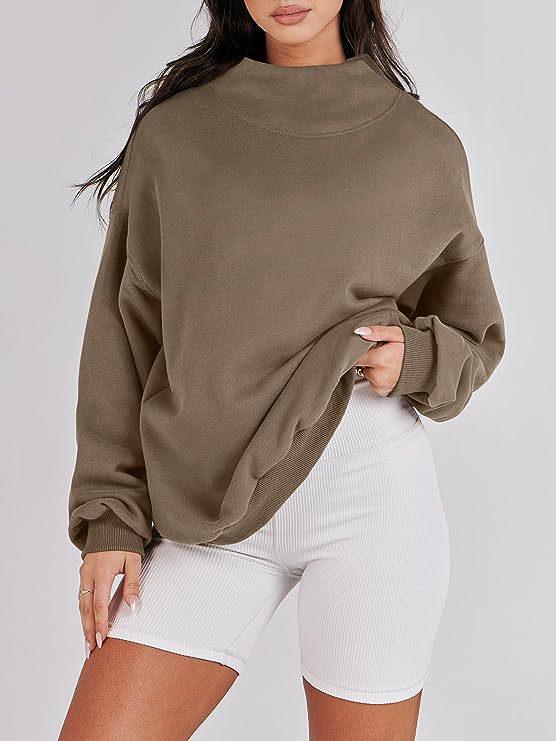 Solid Color Long Sleeve Pullover Top Ladies - Nioor