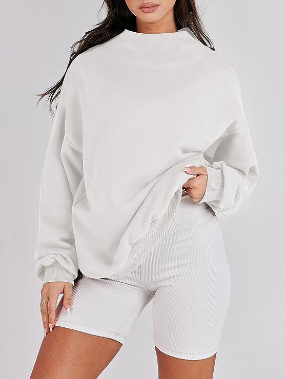 Solid Color Long Sleeve Pullover Top Ladies - Nioor