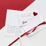 Solid Red Heart Greeting Card with Envelopes Romantic Letter I Love You Forever - Nioor