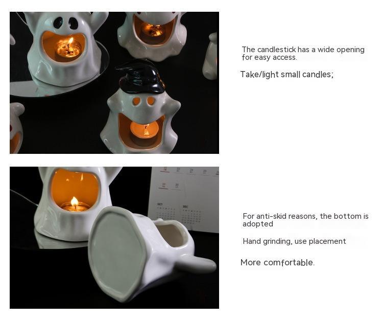 Special Halloween Ghost Festival Ceramic Craft Ornaments - Nioor