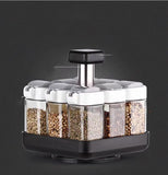Spice Jar Glass Organizer Pepper Seasoning Container Kitchen - Nioor