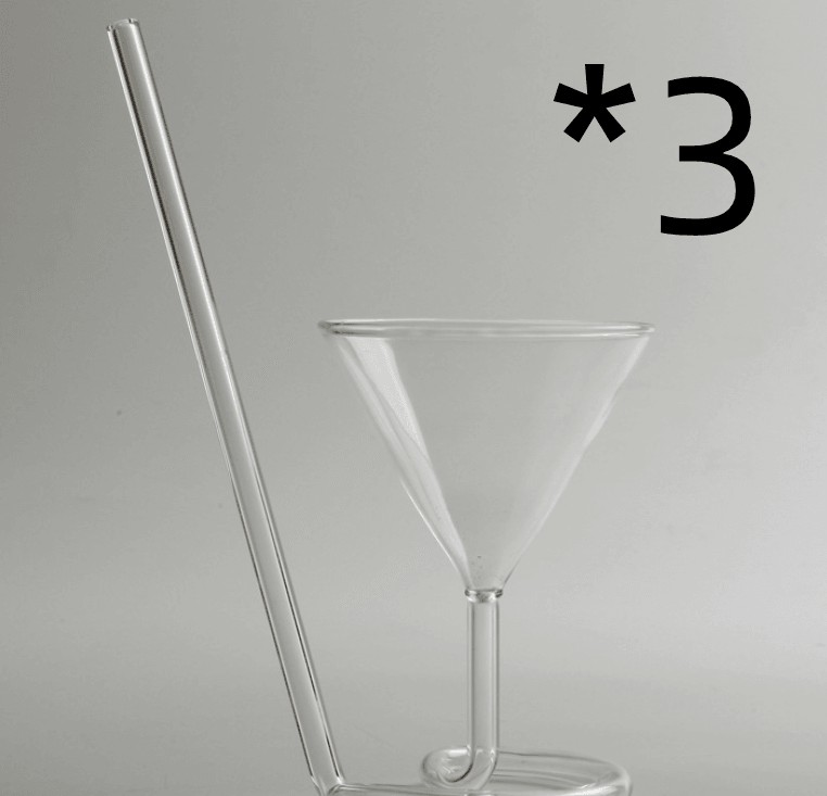 Spiral Cocktail Glass Revolving Martini Creative Long Tail Cocktail Straw Wine Glass For Bar Party Supply Barware - Nioor