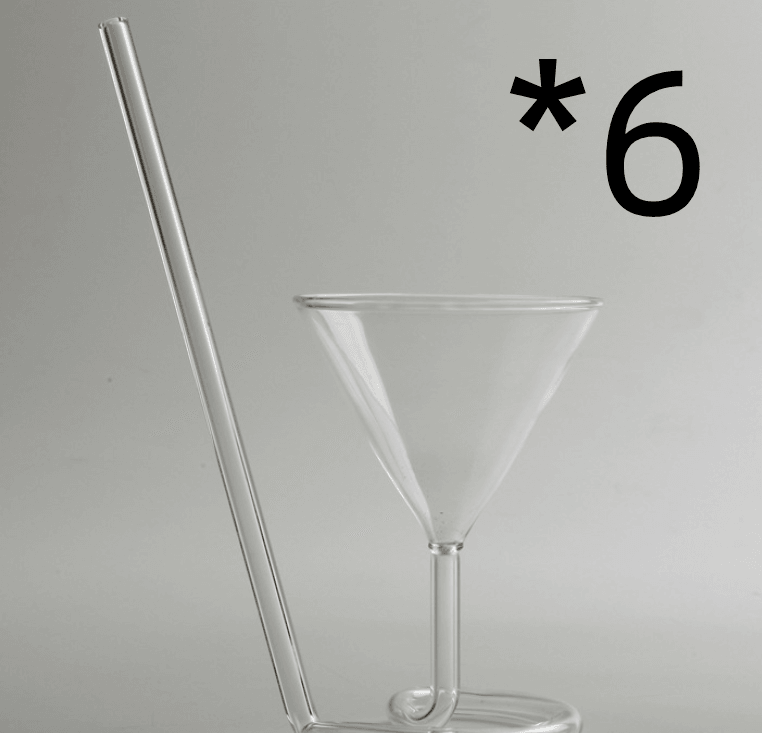 Spiral Cocktail Glass Revolving Martini Creative Long Tail Cocktail Straw Wine Glass For Bar Party Supply Barware - Nioor