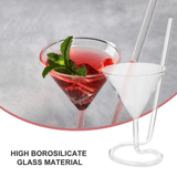 Spiral Cocktail Glass Revolving Martini Creative Long Tail Cocktail Straw Wine Glass For Bar Party Supply Barware - Nioor