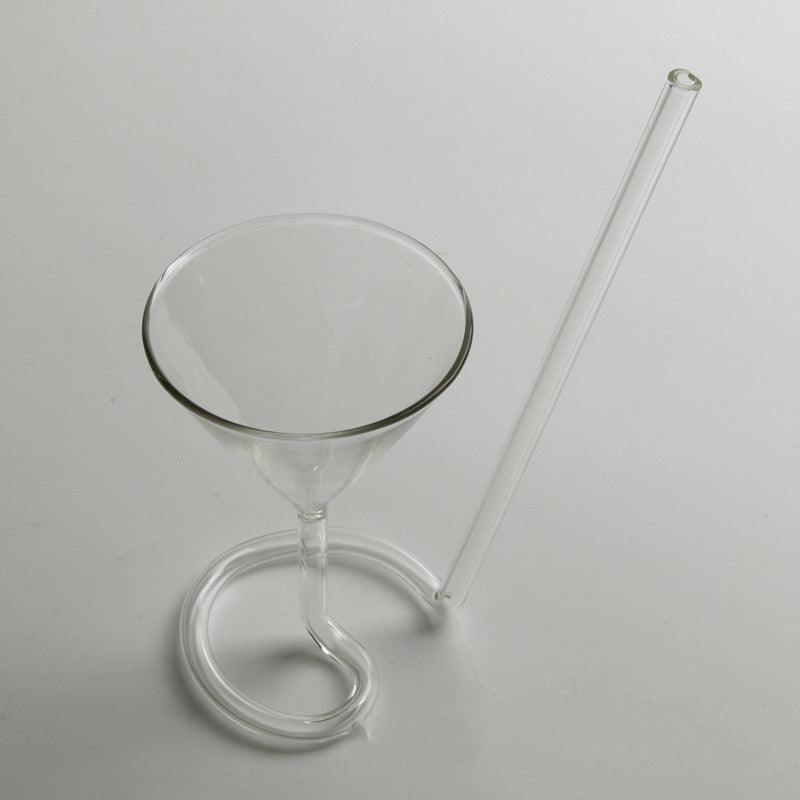 Spiral Cocktail Glass Revolving Martini Creative Long Tail Cocktail Straw Wine Glass For Bar Party Supply Barware - Nioor