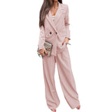 Spot Cross-border Fashion Long Sleeve Casual Loose Suit Trousers Two-piece Set - Nioor