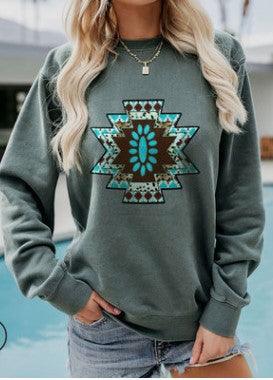 Spring And Autumn Leisure Printed Round Neck Long Sleeve - Nioor