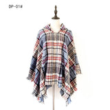 Spring Autumn And Winter Plaid Ribbon Cap Cape And Shawl - Nioor