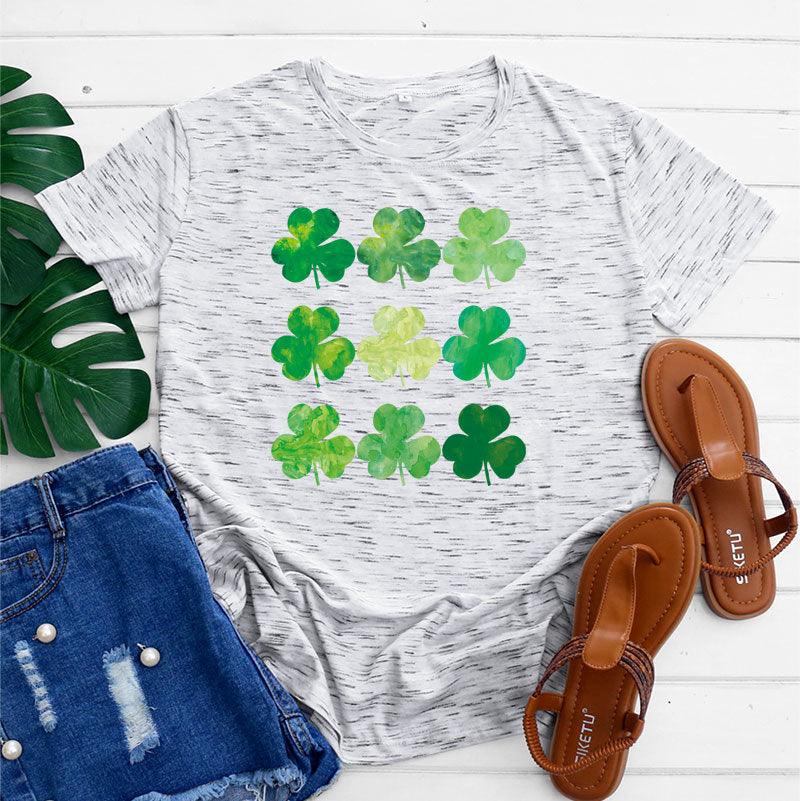 St Patrick's Day Cotton Women's Short Sleeve - Nioor