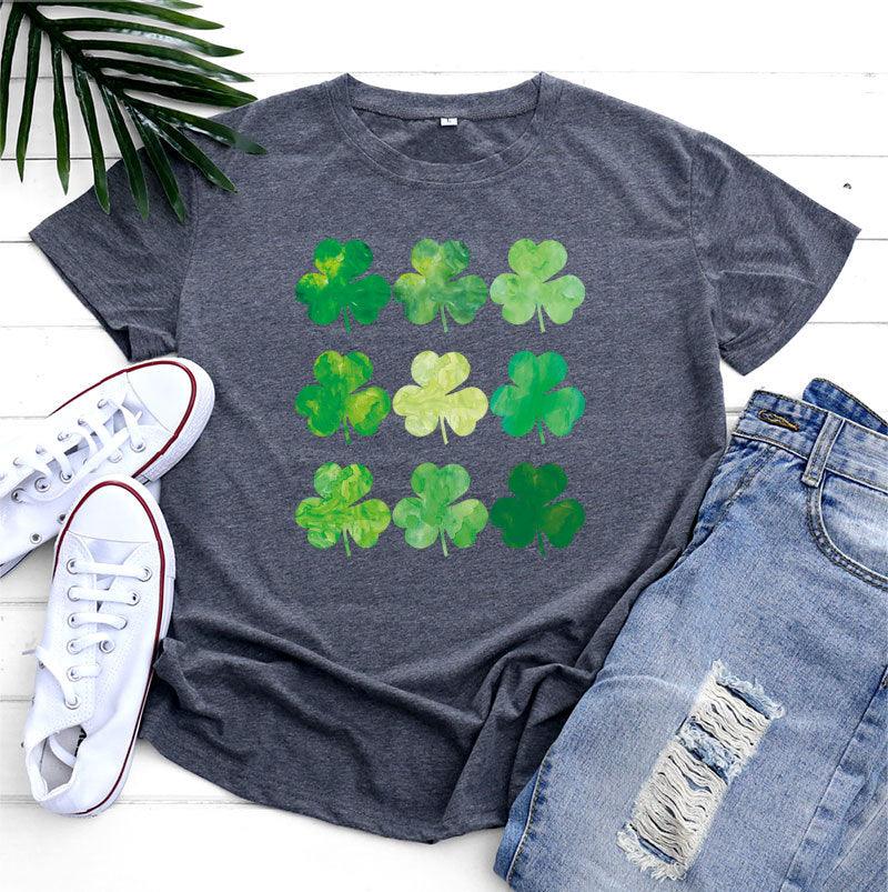 St Patrick's Day Cotton Women's Short Sleeve - Nioor