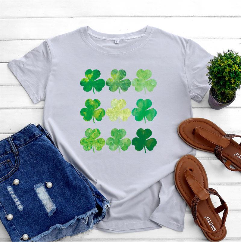 St Patrick's Day Cotton Women's Short Sleeve - Nioor