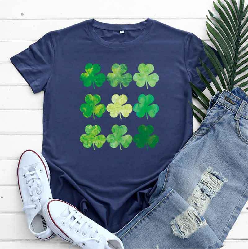 St Patrick's Day Cotton Women's Short Sleeve - Nioor