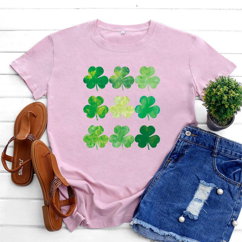 St Patrick's Day Cotton Women's Short Sleeve - Nioor