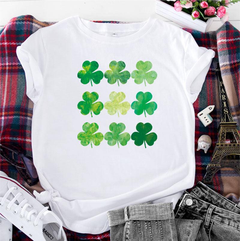 St Patrick's Day Cotton Women's Short Sleeve - Nioor