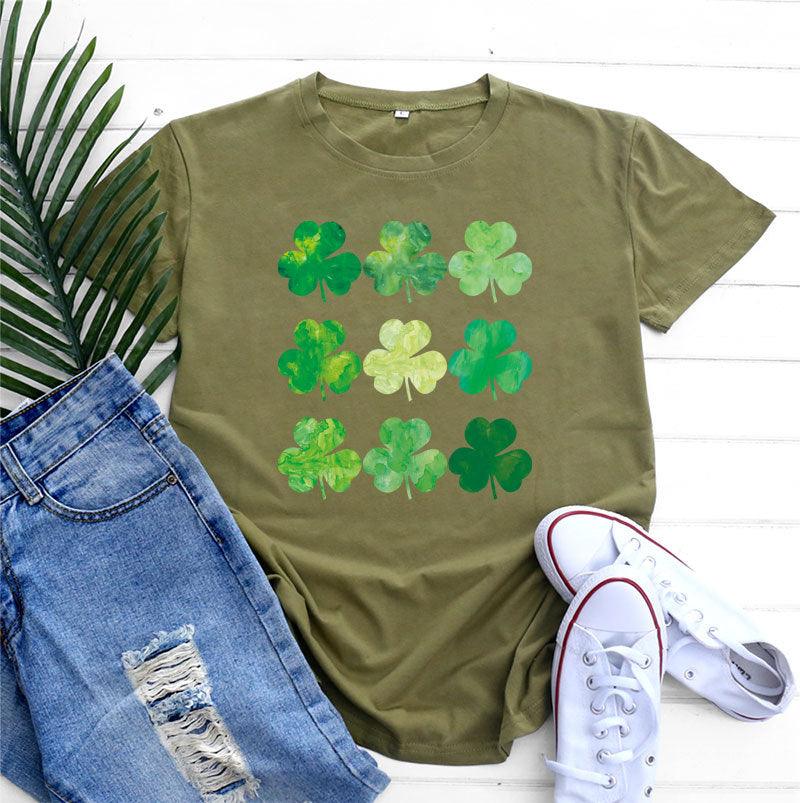 St Patrick's Day Cotton Women's Short Sleeve - Nioor