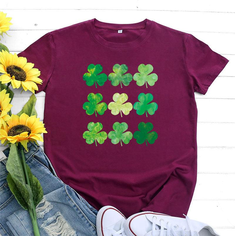 St Patrick's Day Cotton Women's Short Sleeve - Nioor